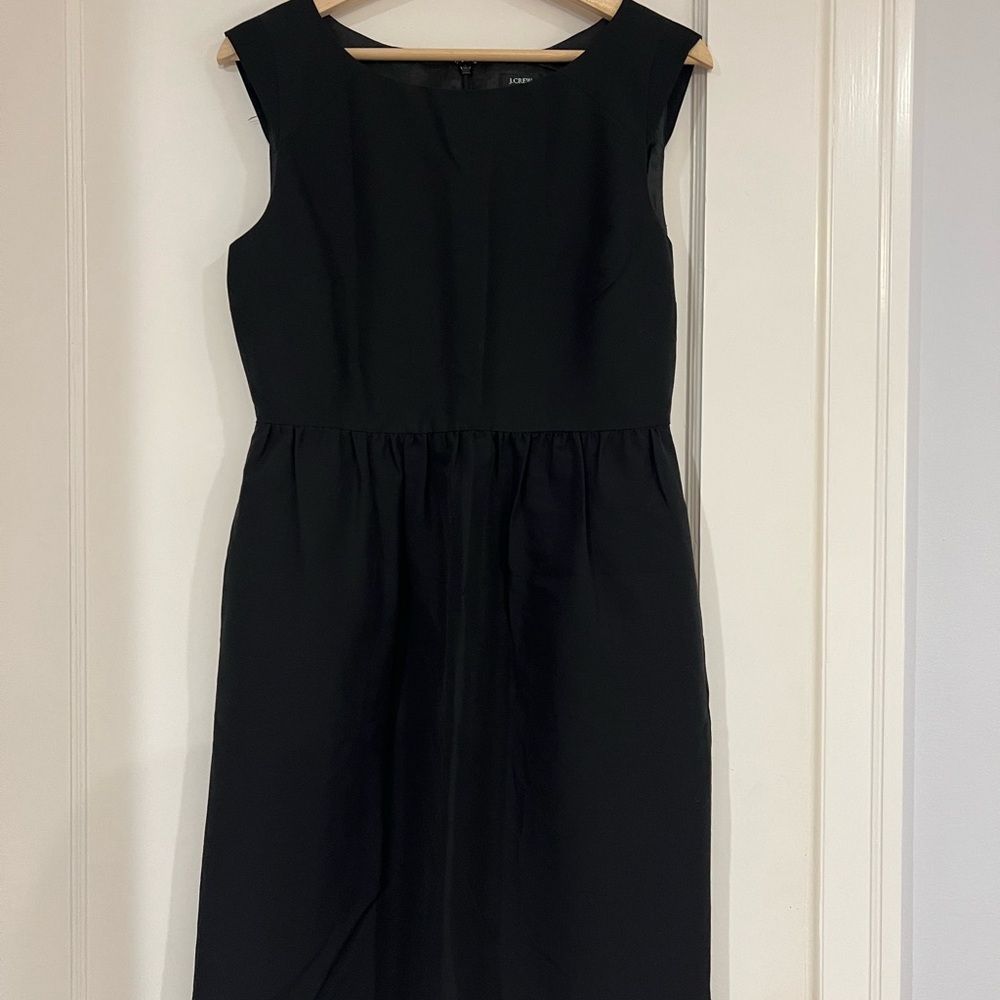 J. Crew Classic Black Midi Dress
